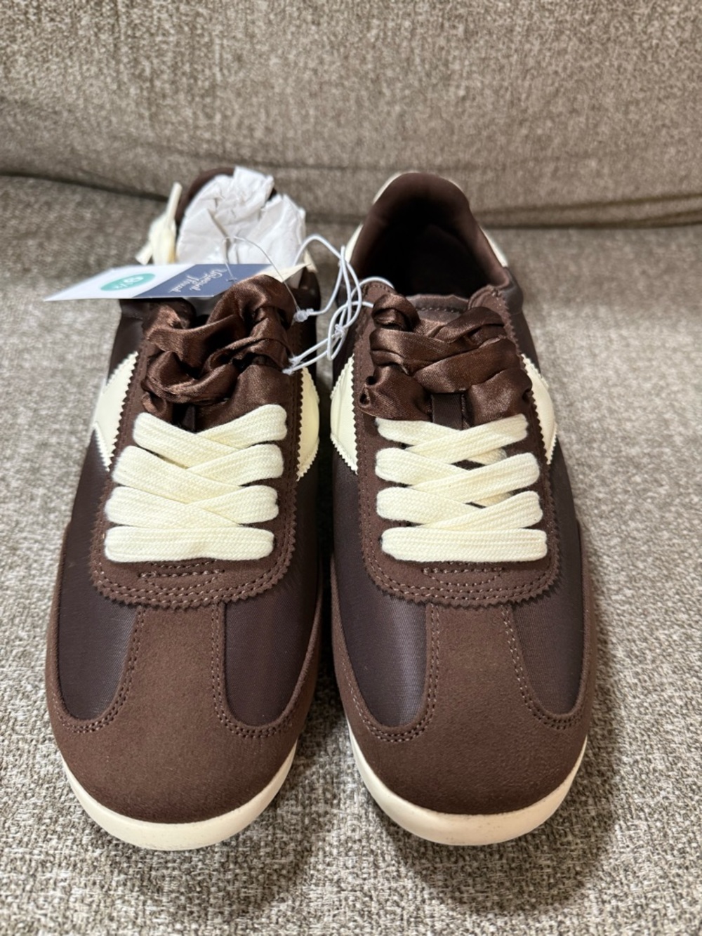Universal Thread Brown & Cream Retro-Inspired Sneakers